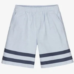 Gucci Boys Blue Oxford Cotton Shorts