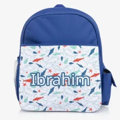 Treat Republic Boys Blue Personalised Shark Backpack (30cm) Sale