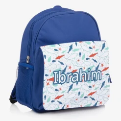 Treat Republic Boys Blue Personalised Shark Backpack (30cm) Sale