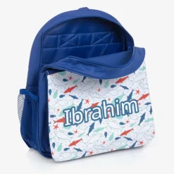 Treat Republic Boys Blue Personalised Shark Backpack (30cm) Sale