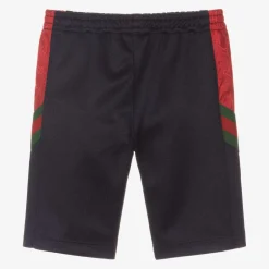 Gucci Boys Blue Piqué Logo Shorts Best