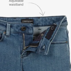 Emporio Armani Boys Blue Regular Fit Jeans New