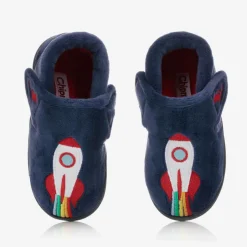 Chipmunks Boys Blue Rocket Velcro Slippers Online