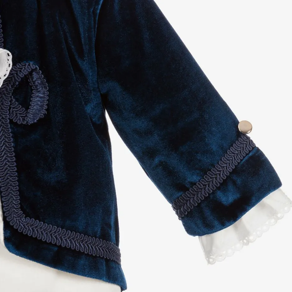 Andreeatex Boys Blue Satin & Velvet Suit Hot