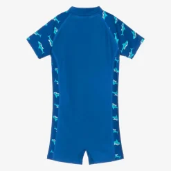 Playshoes Boys Blue Shark Sun Suit (UPF50+) Discount