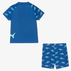 Playshoes Boys Blue Shark Swim Shorts Set (UPF50+) Hot