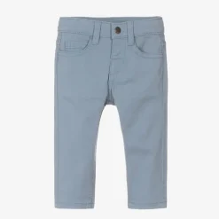 Mayoral Boys Blue Slim Fit Cotton Trousers Sale