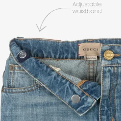 Gucci Boys Blue Straight Leg Denim Jeans Hot