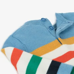 Carrément Beau Boys Blue Striped Cotton Jumper Online