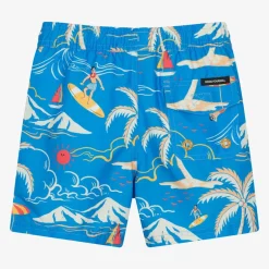 Rock Your Baby Boys Blue Surfing Print Swim Shorts New