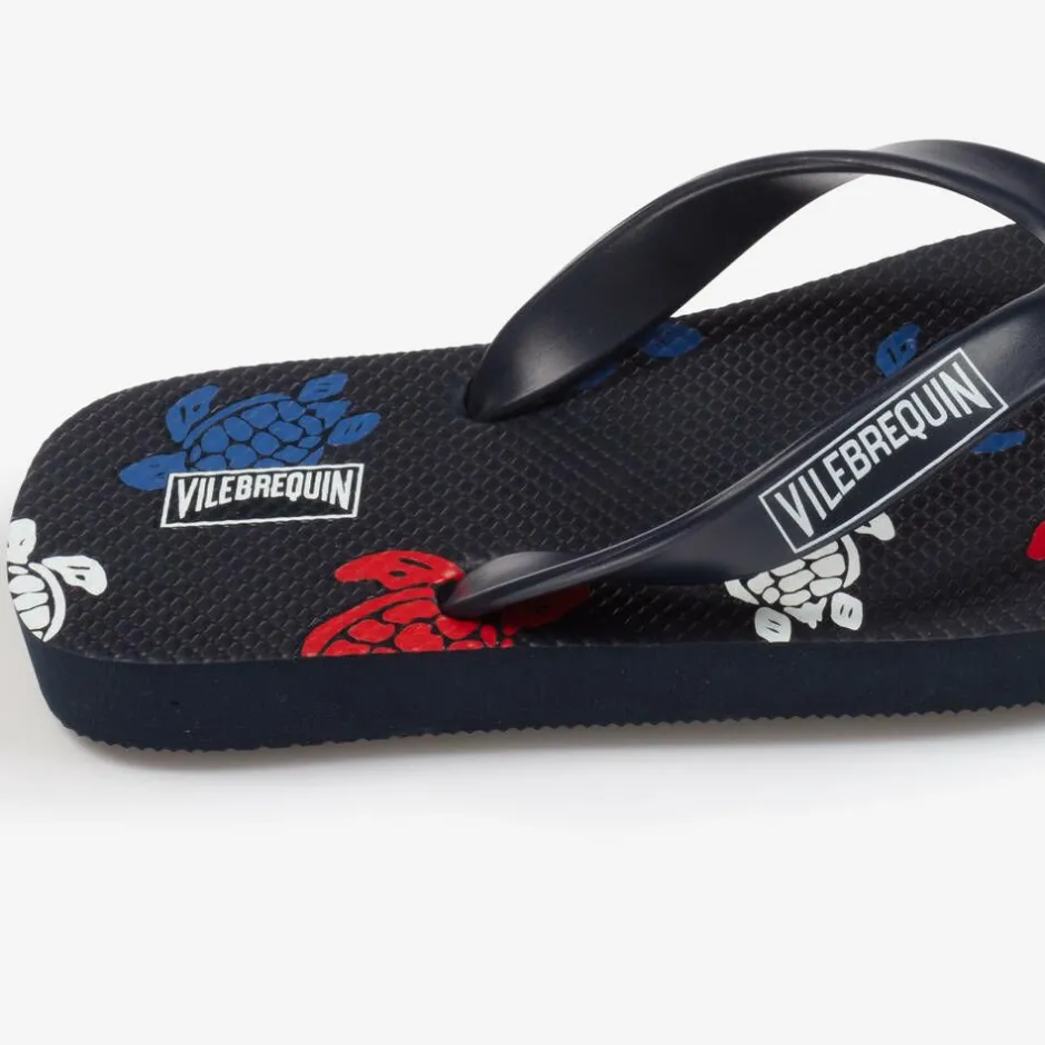 Vilebrequin Boys Blue Turtle Flip Flops Clearance