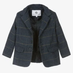 Beatrice amp; George Boys Blue Tweed Blazer