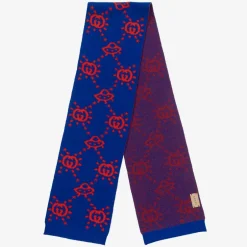 Gucci Boys Blue UFO Knitted Wool Scarf (145cm) Outlet