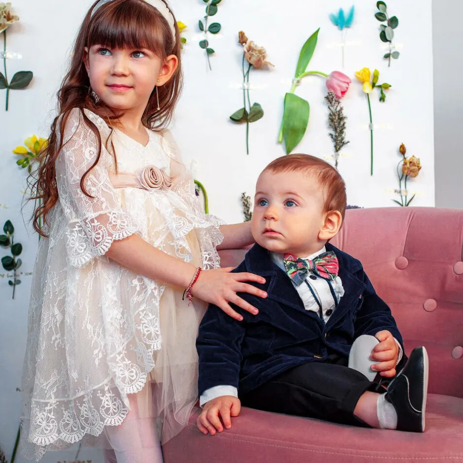 Andreeatex Boys Blue Velvet Suit New