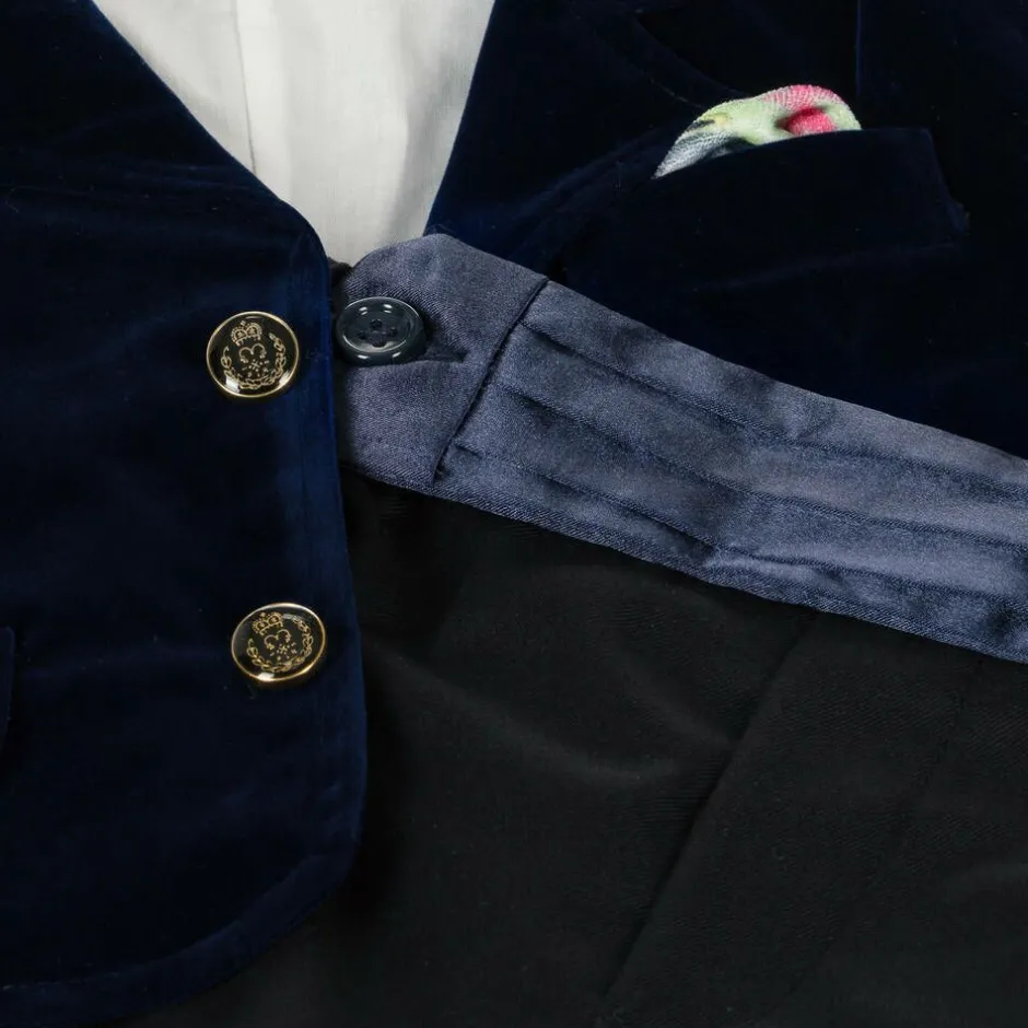 Andreeatex Boys Blue Velvet Suit New