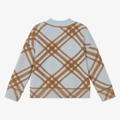 Burberry Boys Blue Wool & Cashmere Sweater SlateBlue Best