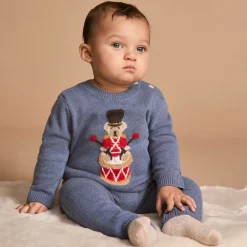 Beatrice amp; George Boys Blue Wool & Cashmere Trouser Set Online