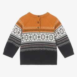 Carrément Beau Boys Blue Wool & Cotton Sweater Clearance