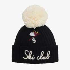 MC2 Saint Barth Boys Blue Wool Knit Pom-Pom Hat Online