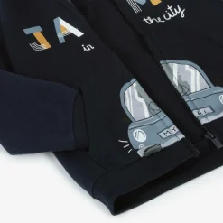 Mayoral Boys Blue Zip-Up Hooded Top Discount