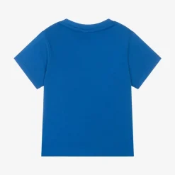 BOSS Boys Bright Blue Cotton T-Shirt Outlet