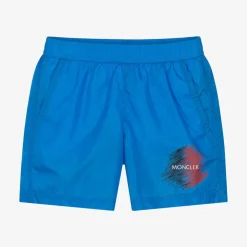Moncler Enfant Boys Bright Blue Swim Shorts Discount