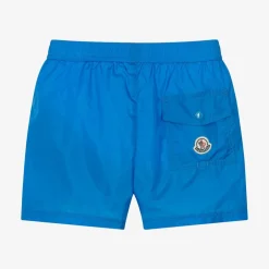 Moncler Enfant Boys Bright Blue Swim Shorts Discount