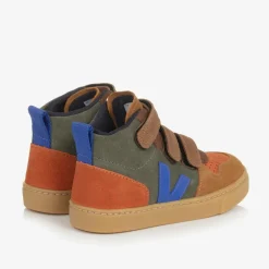 VEJA Boys Brown & Blue Suede Leather V-10 Trainers Discount