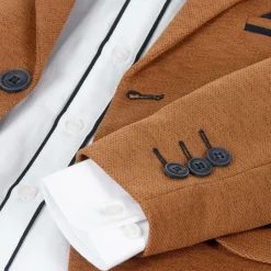 Beau KiD Boys Brown & Blue Suit Discount