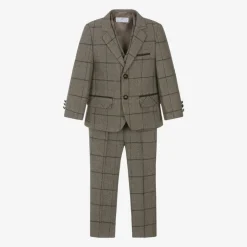 Beau KiD Boys Brown Check Suit Sale