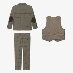 Beau KiD Boys Brown Check Suit Sale