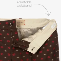 Gucci Boys Brown GG Wool Trousers Best