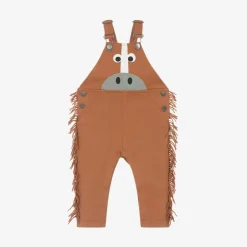 Stella McCartney Kids Boys Brown Horse Cotton Dungarees Best