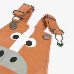 Stella McCartney Kids Boys Brown Horse Cotton Dungarees Best