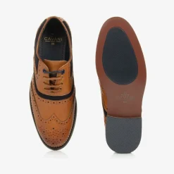 House of Cavani Boys Brown Lace-Up Brogues Outlet