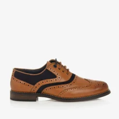 House of Cavani Boys Brown Lace-Up Brogues Outlet