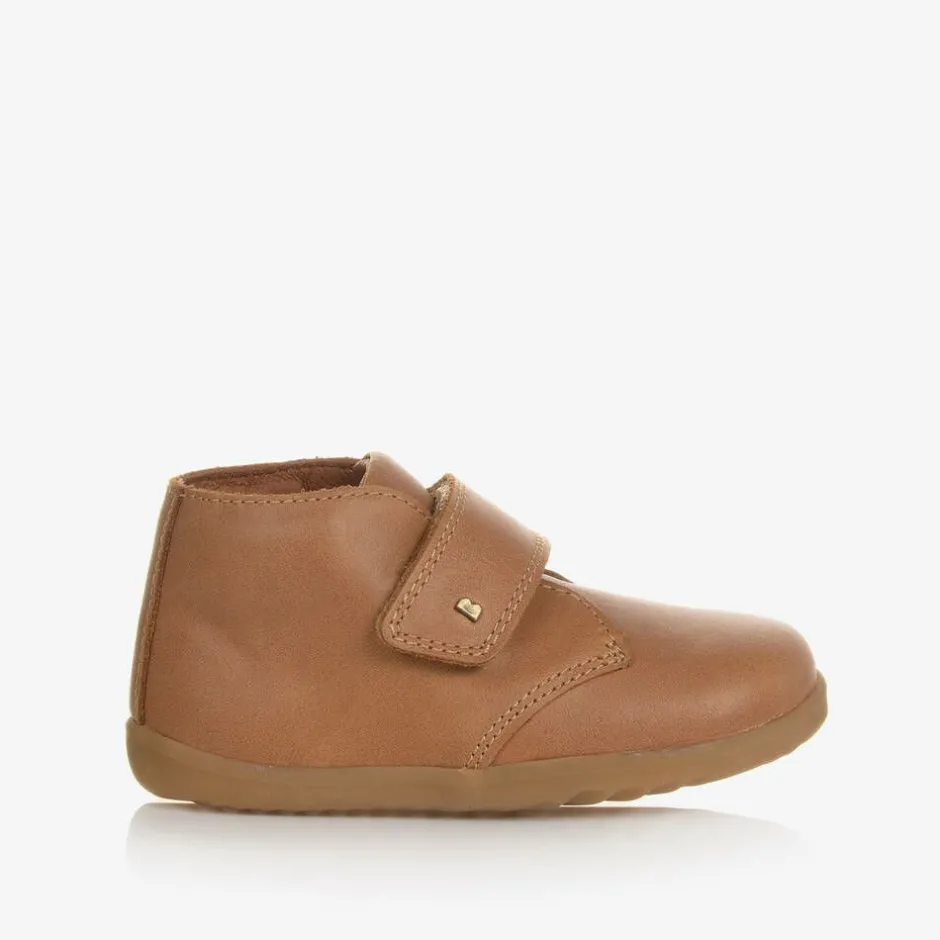 Bobux Boys Brown Leather First-Walker Boots Clearance