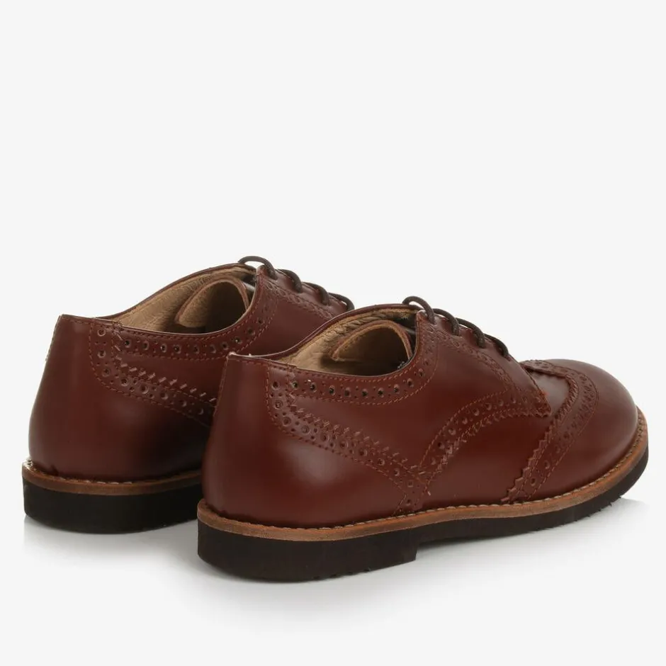 Beatrice amp; George Boys Brown Leather Lace-Up Brogues Sale