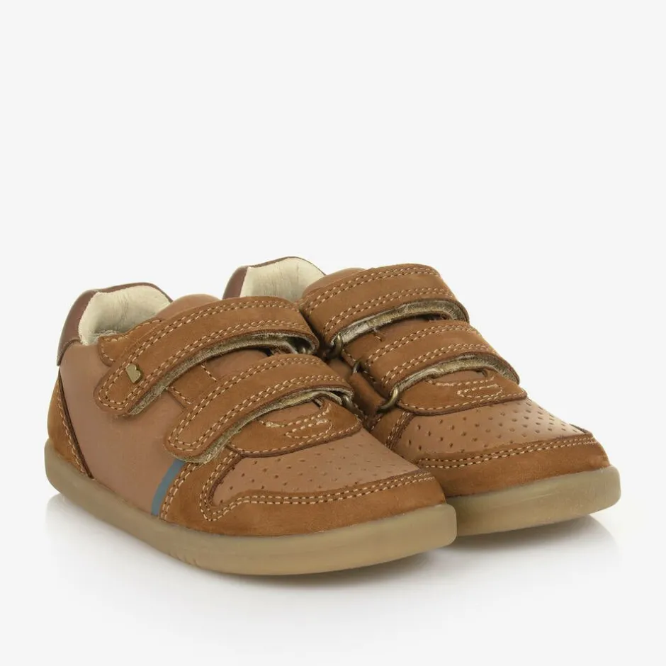 Bobux IWalk Boys Brown Suede Leather Trainers Sale