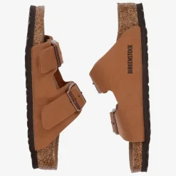Birkenstock Boys Brown Vegan Leather Sandals Hot