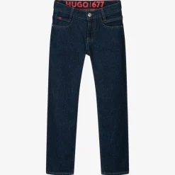 HUGO Boys Dark Blue Regular Fit 677 Jeans Outlet