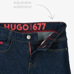 HUGO Boys Dark Blue Regular Fit 677 Jeans Outlet