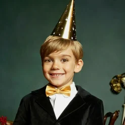 Romano Boys Gold Satin Bow Tie (10cm) Online