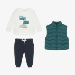 Mayoral Boys Green & Blue Trouser Set Discount