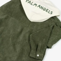 Palm Angels Boys Green Corduroy Overshirt