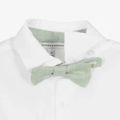 Beatrice amp; George Boys Green Cotton & Linen Shorts Suit Best