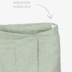 Beatrice amp; George Boys Green Cotton & Linen Waistcoat Suit Discount