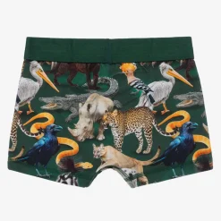 Molo Boys Green Cotton Animal Boxers (2 Pack) Online