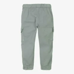 iDO Baby Boys Green Cotton Cargo Trousers Discount