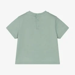 Emporio Armani Boys Green Cotton Eagle Logo T-Shirt Hot